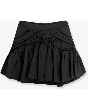 Isabel Marant Ceola Cotton Blend Miniskirt - Black