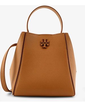 Tory Burch Leather Bucket Bag - Brown