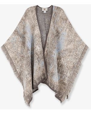 BYE Firenze Wool Blend Cape - White