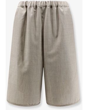 Frankie Shop Nelis Mélange Virgin Wool Bermuda Shorts - Grey
