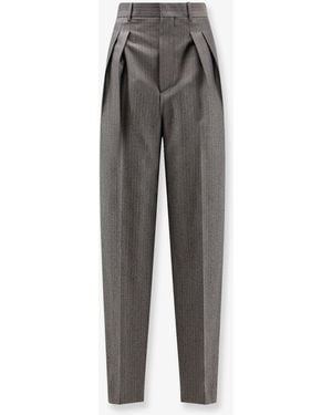 Bottega Veneta Wool And Mohair Trousers - Grey