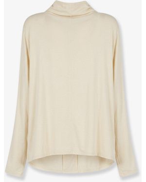 TOTEME Cowl Neck Viscose Shirt - White