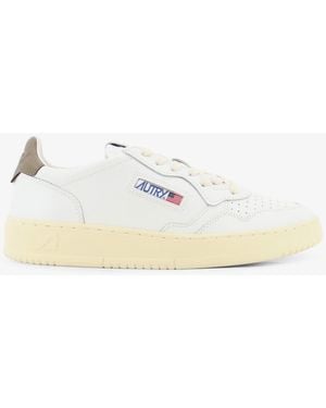 Autry Medalist Leather Trainers - Natural