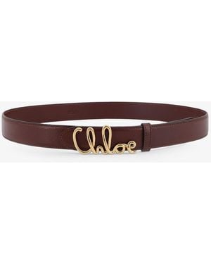 Chloé Iconic Leather Belt - White