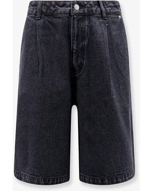 DUNST Back Denim Bermuda Shorts - Blue