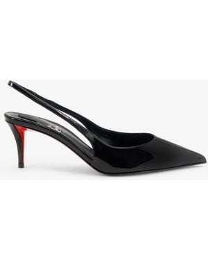 Christian Louboutin Miss Z Patent Leather Slingback Court Shoes - Black