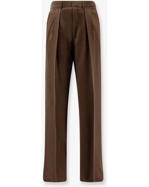Tom Ford Wool Trousers With Pinces - Brown
