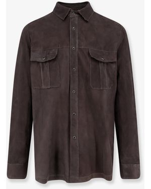 DFOUR® Suede Shirt - Brown