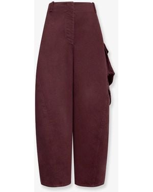 Alaïa Cotton Cargo Pants - Purple