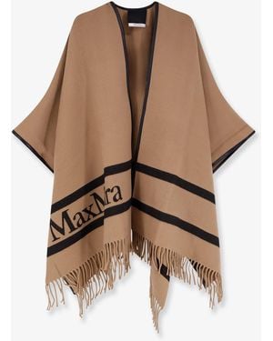 Max Mara Mxaaris Wool Cape - Natural