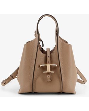 Tod's Crossbody Bag T-Timeless Leather - Natural