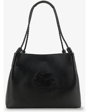 Etro Libra Leather Shopping Bag - Black