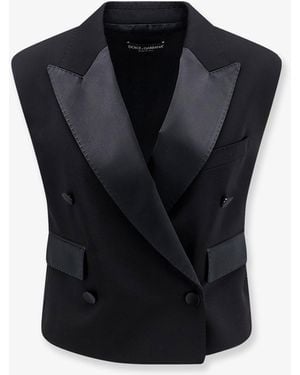 Dolce & Gabbana Virgin Wool And Silk Blend Tuxedo Vest - Blue