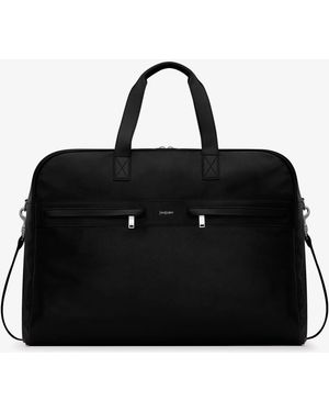 Saint Laurent Camp Leather Travel Bag - Black