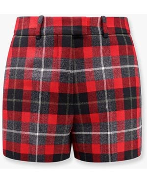 Dior Shorts Tartan - Rosso