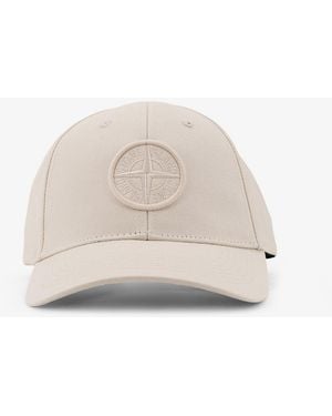 Stone Island Cotton Baseball Cap - White