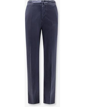 Kiton Lyocell Blend Trouser - Blue