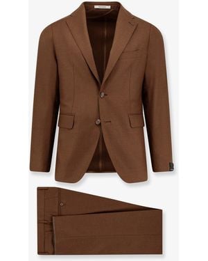 Tagliatore Single-Breasted Virgin Wool Suit - Brown