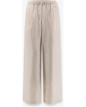 Rohe Silk Striped Pants - Natural