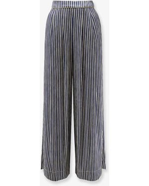 BYE Firenze Viscose And Rayon Trousers - Grey
