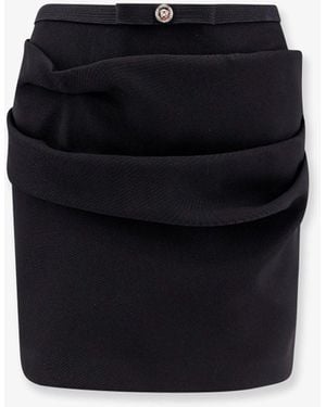 Versace Sustainable Wool Mini Skirt With Medusa Detail - Black