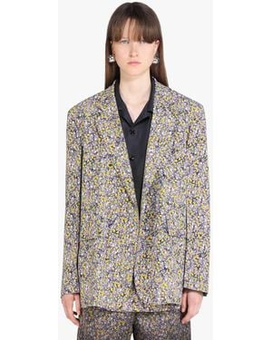 N°21 Floral-print Blazer - Black