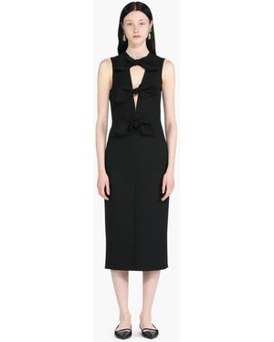 N°21 Bow-detail Midi Dress - Black