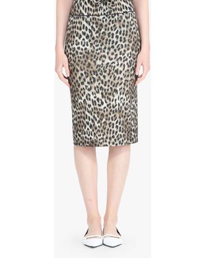 N°21 Leopard-print Midi Skirt - Black