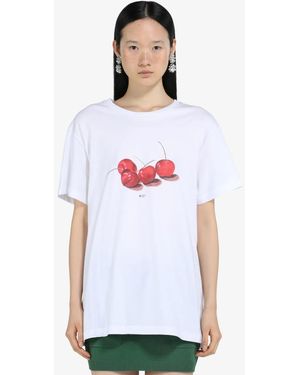 N°21 T-shirt con ciliegie - Bianco