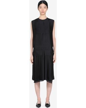 N°21 Pleated Midi Dress - Black