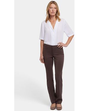 NYDJ Slim Trouser Pants In Coffee Bean - Black