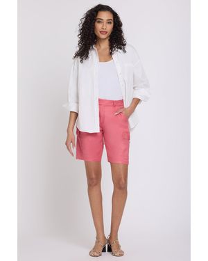 NYDJ Cargo Bermuda Shorts In Desert Rose - Multicolor