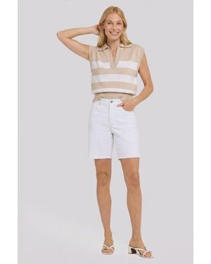 NYDJ Erin Relaxed Shorts In Optic White