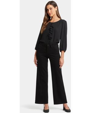 NYDJ Teresa Wide Leg Jeans In Black Rinse