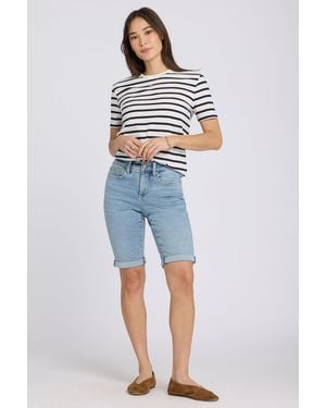 NYDJ Briella 11 Inch Shorts In Mist Springs - Blue