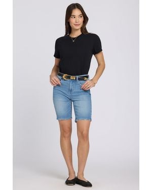 NYDJ Ella Shorts In Vista Lakes - Blue