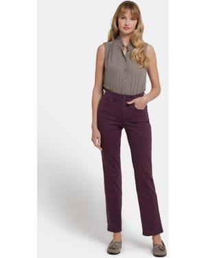 NYDJ Marilyn Straight Jeans In Fig - Red