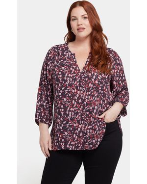 NYDJ Pintuck Blouse - Blue