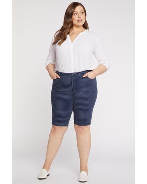 NYDJ Tailored Bermuda Shorts In Plus Size In Dark Enzyme - Blue