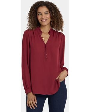NYDJ Hannah Blouse In Wild Currant - White