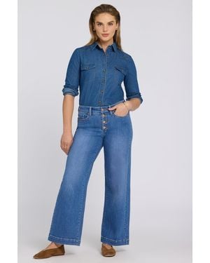 NYDJ Teresa Wide Leg Jeans In Blue Paradise