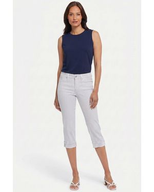 NYDJ Marilyn Straight Crop Jeans In Palencia Stripe - Blue