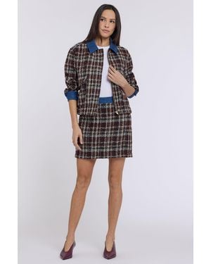 NYDJ Tweed Mini Skirt In Black Multi - Multicolor
