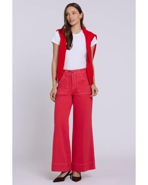 NYDJ Mia Palazzo Jeans In Passion - Red