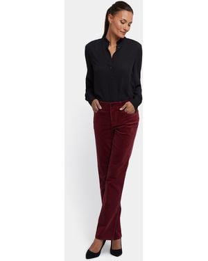 NYDJ Marilyn Straight Pants - Red