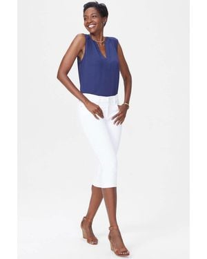 NYDJ Marilyn Straight Crop Jeans - White