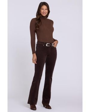 NYDJ Brooklyn Bootcut Pants In Bitter Chocolate - Purple