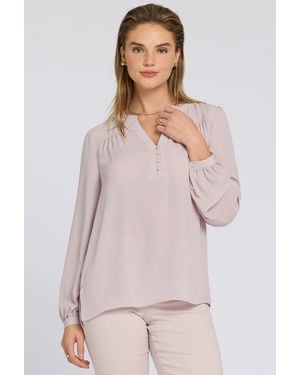 NYDJ Trinity Blouse In Rock Flower - Green