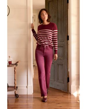 NYDJ Marilyn Straight Jeans In Retro True Burgundy - Pink