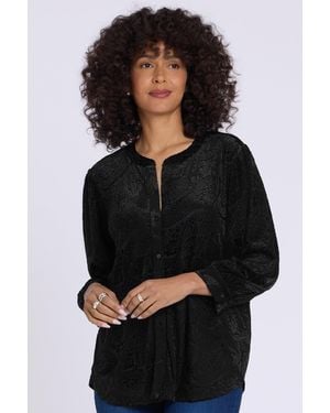 NYDJ Bonnie Blouse In Black